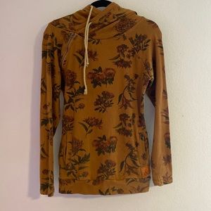 Hooded floral sweatshirt